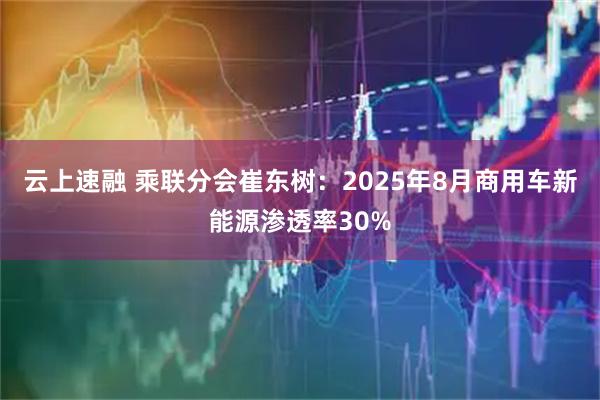 云上速融 乘联分会崔东树：2025年8月商用车新能源渗透率30%